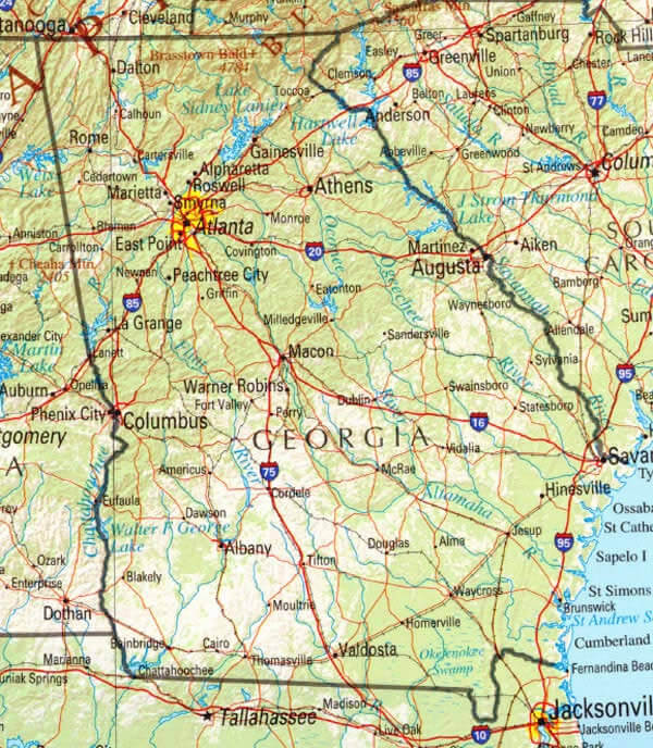 Georgia State Map US