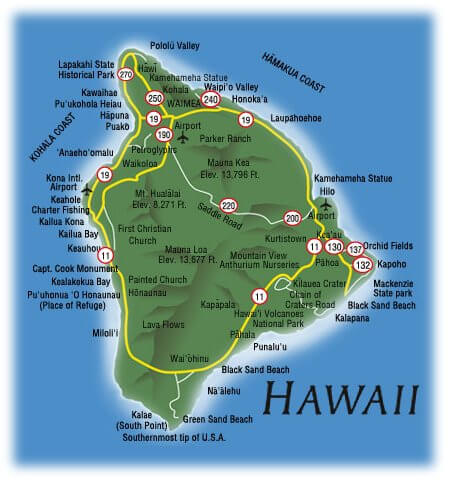hawaii road map