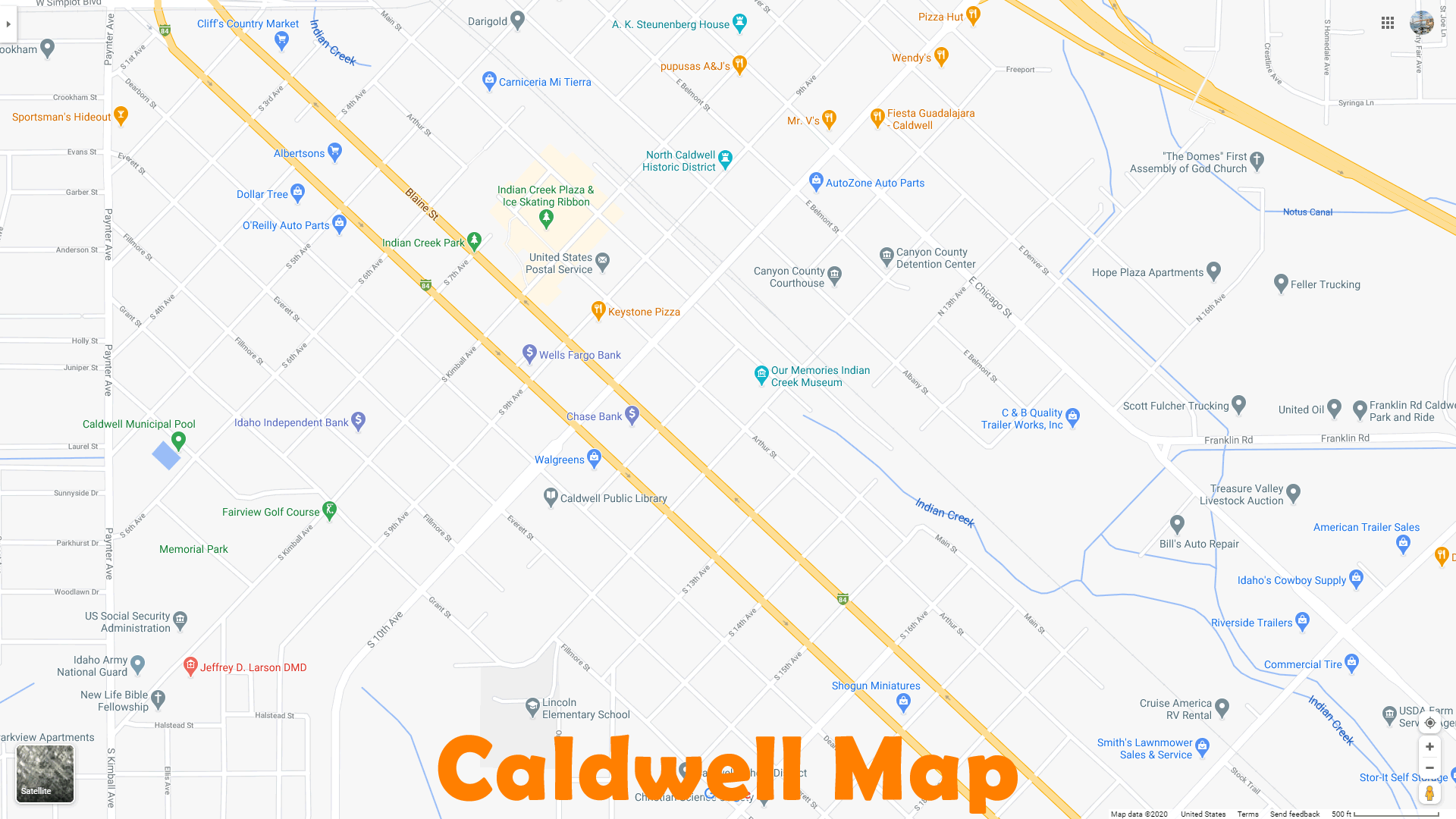 Caldwell, Idaho Map