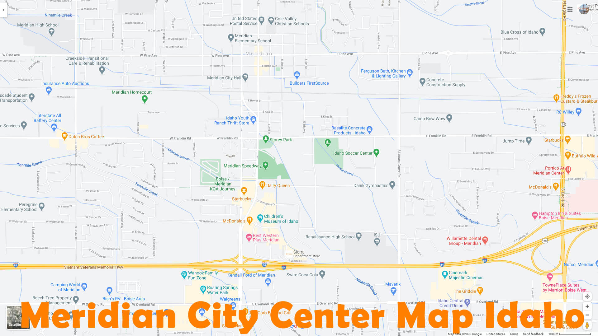 Meridian Idaho On Map Meridian Idaho Map