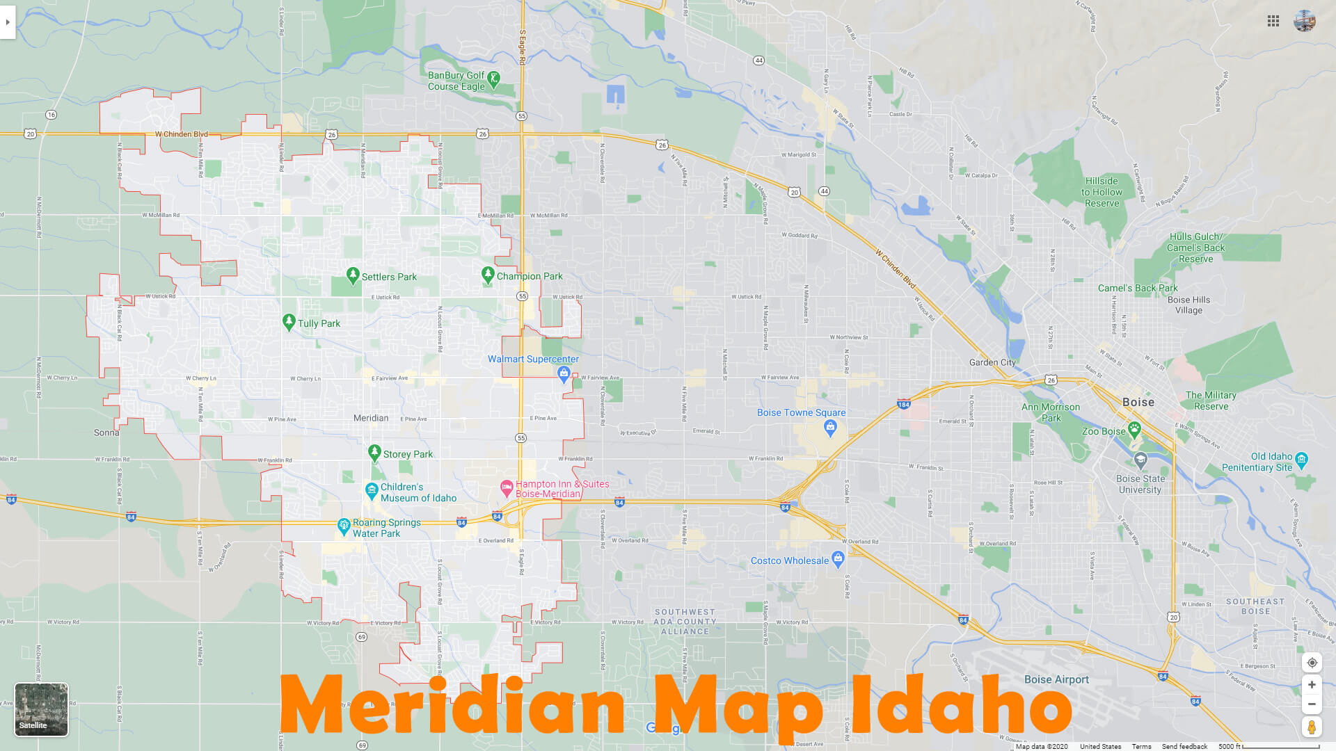 Meridian, Idaho Map