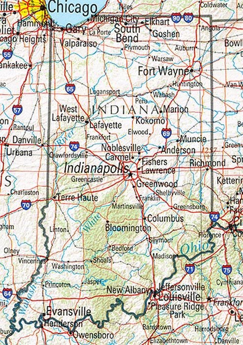 Indiana Map United States