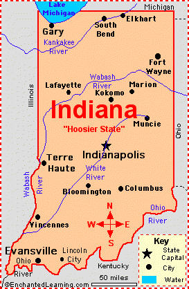Knightsville Indiana Map, United States
