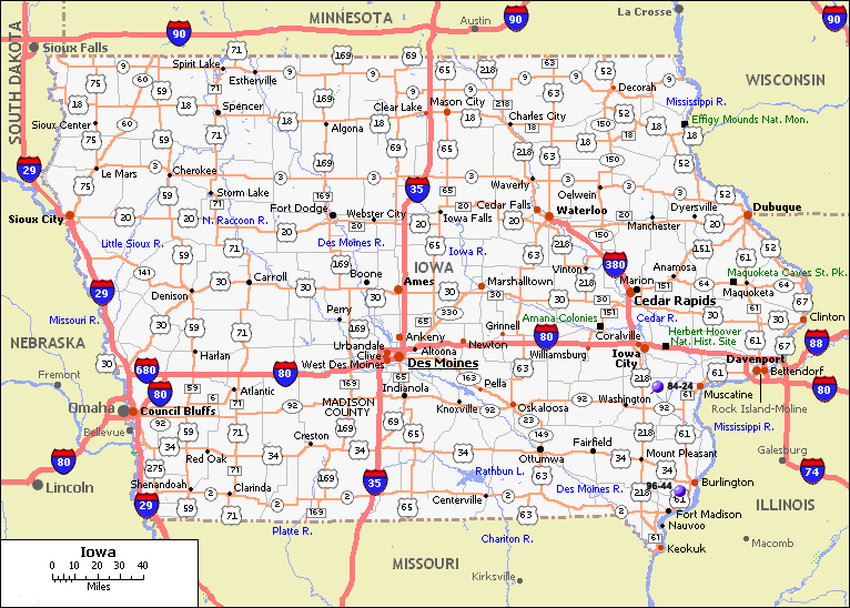 Iowa road map