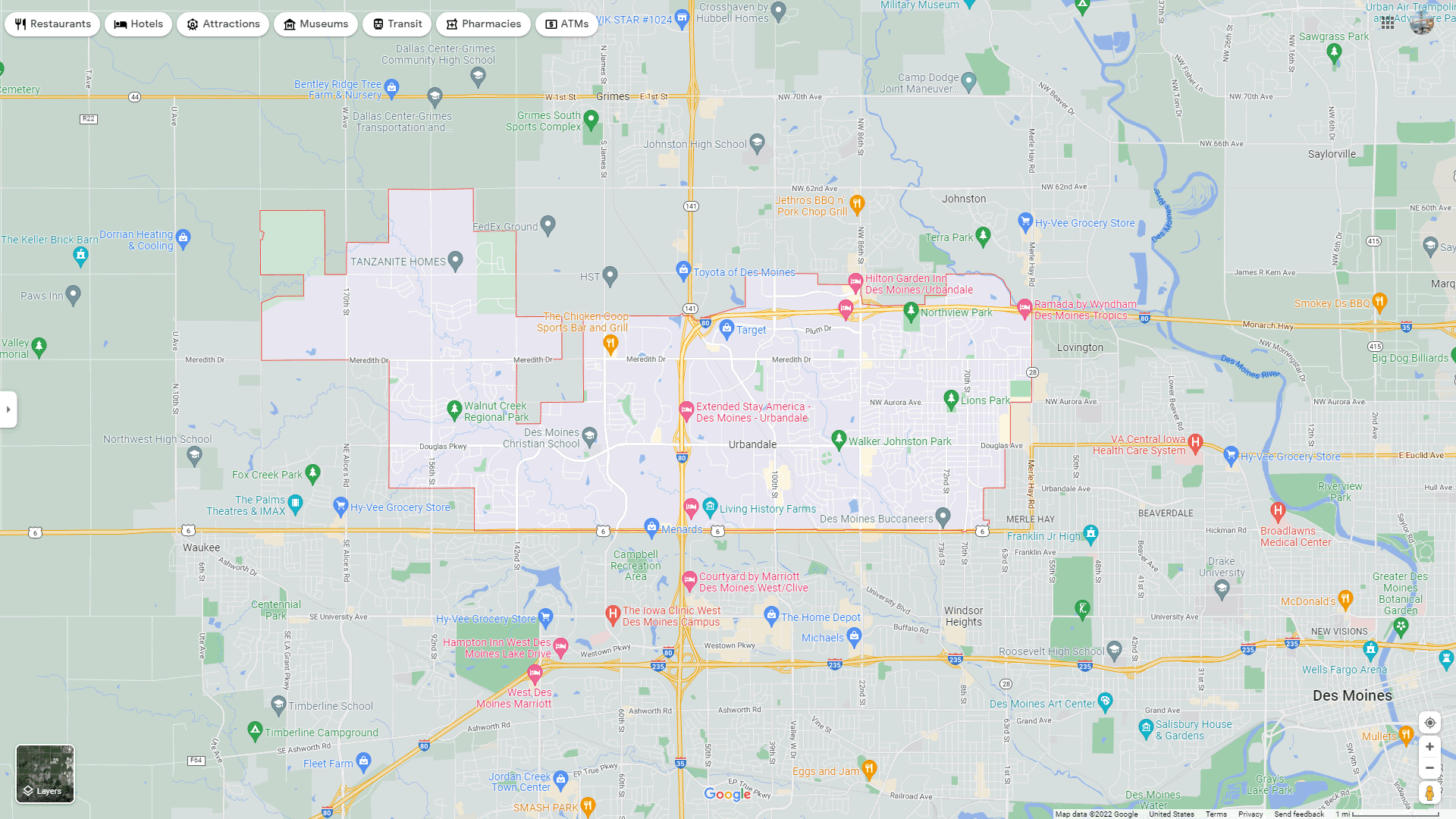 Map Of Urbandale Iowa Urbandale Iowa Map