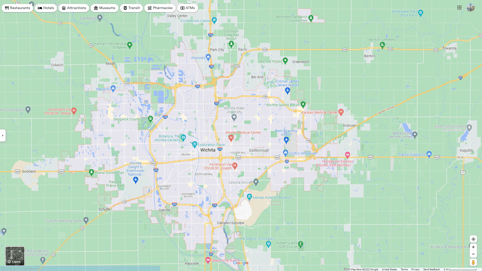 Wichita Map World Wichita, Kansas Map