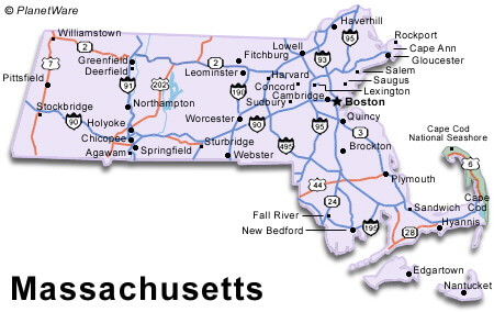 Massachusetts Map US