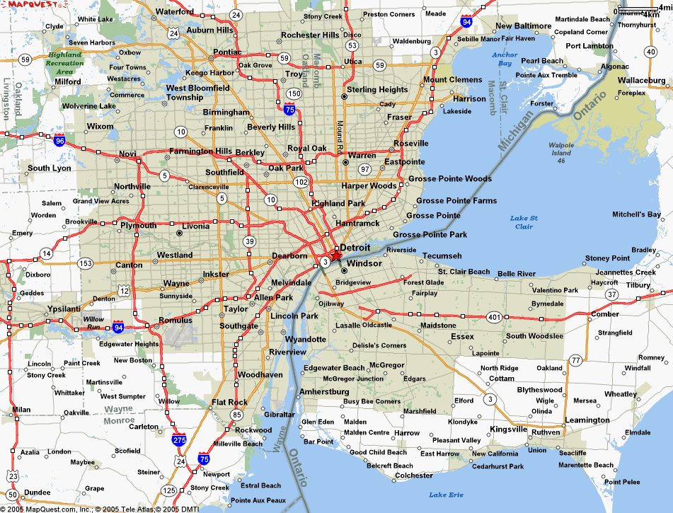 regional map of detroit