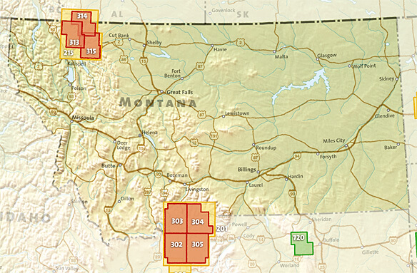 Montana Physical Map