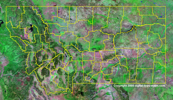 Montana satellite Image