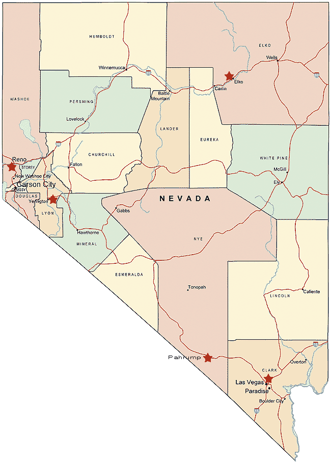 Nevada city map