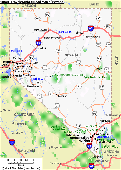 map of nevada