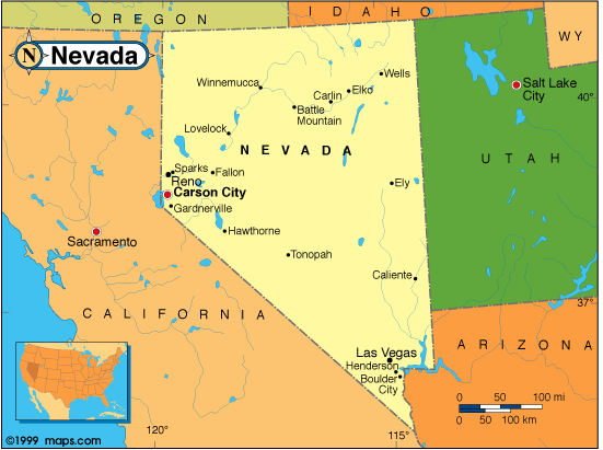 Nevada Map United States