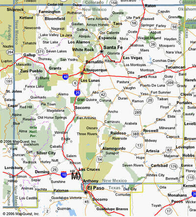 New Mexico Road Map