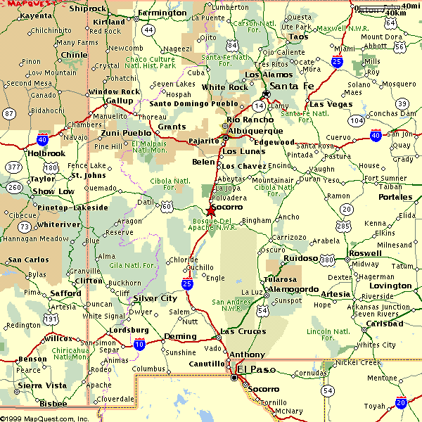 Route Map of New Mexico