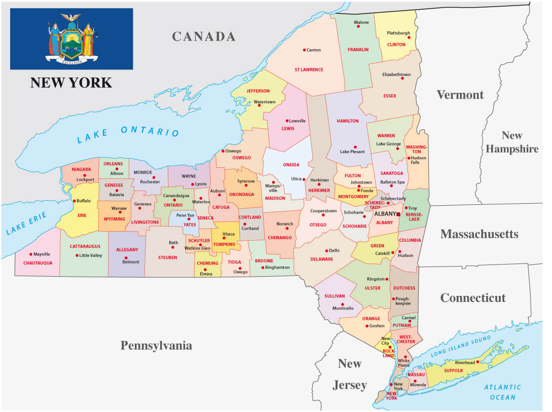 New York Administrative Map