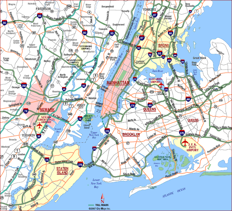 nyc area map