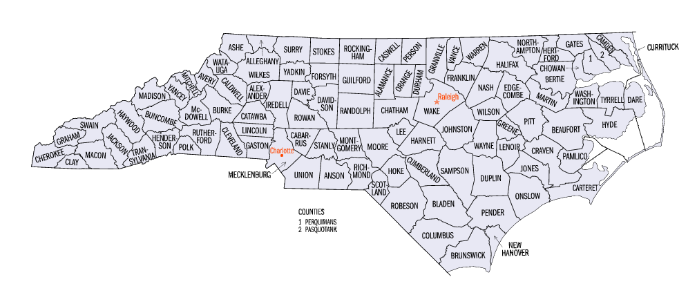 Maps of North Carolina