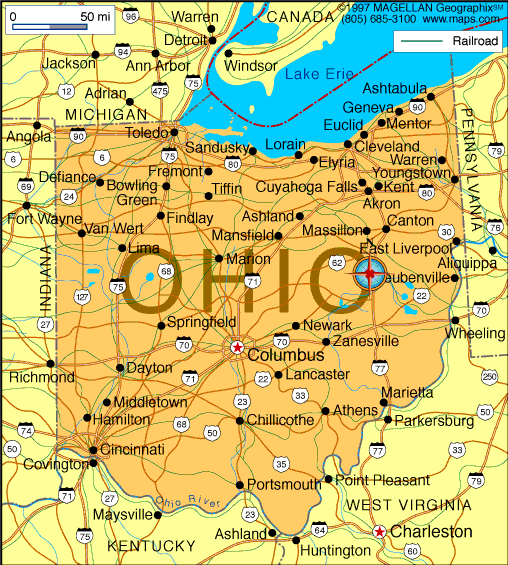 Ohio Map United States
