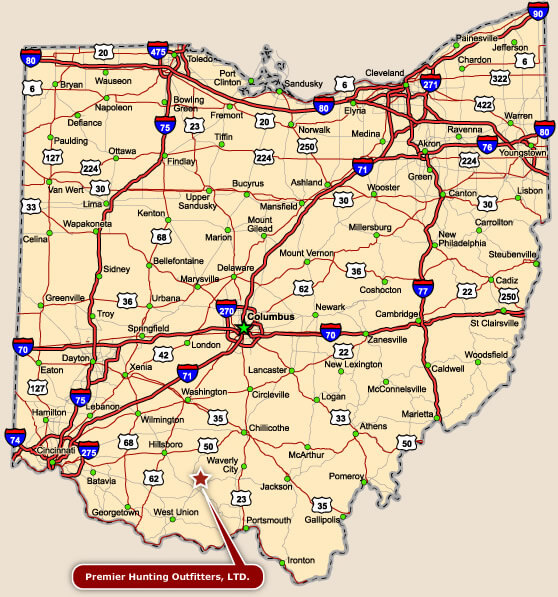 Road Map of Ohio