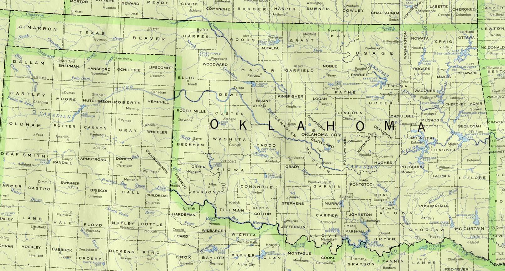 Oklahoma Historical Map