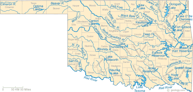oklahoma rivers map