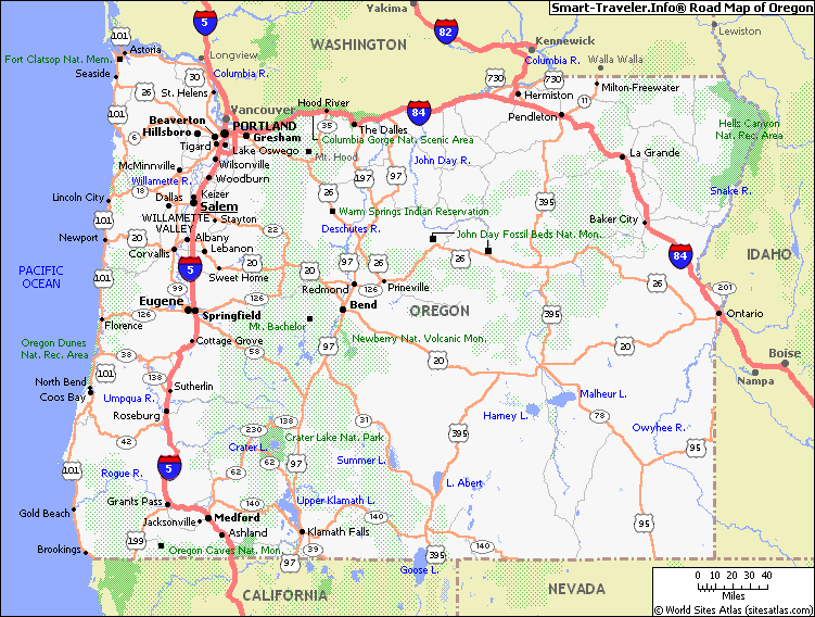 Oregon Route Map