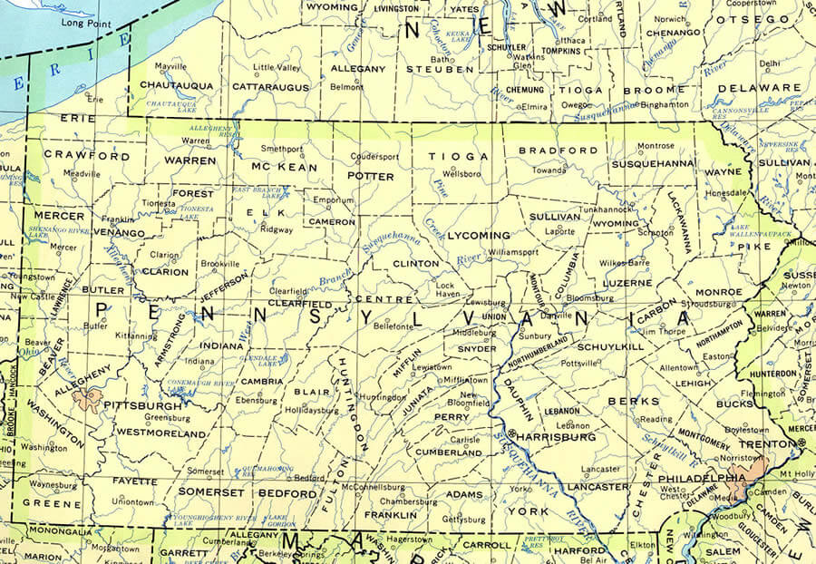 pennsylvania political map