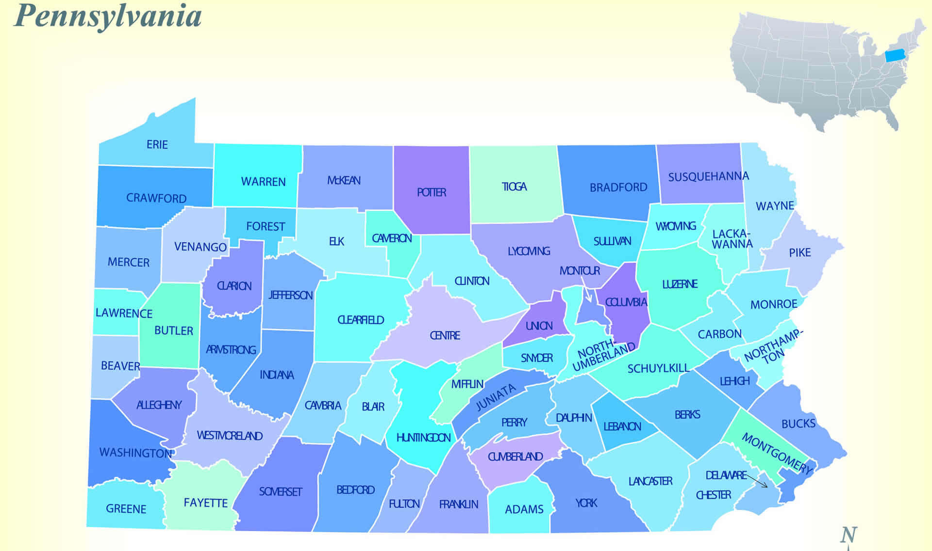 pennsylvania state map