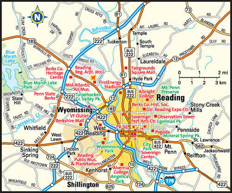 Reading Map Pennsylvania