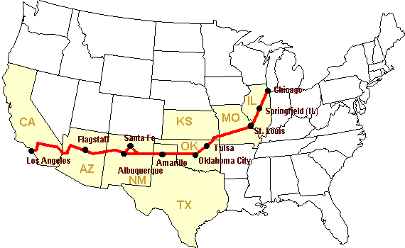 amarillo map route 66