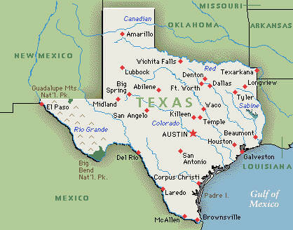cities map of texas