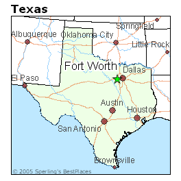 fort worth texas map