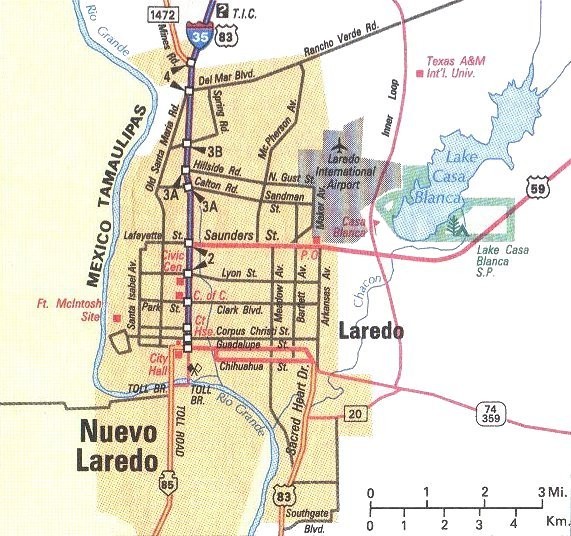 downtown laredo map