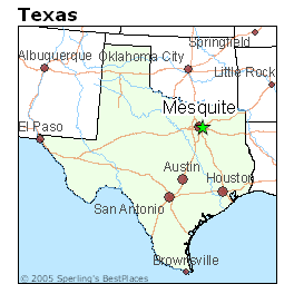 mesquite map texas