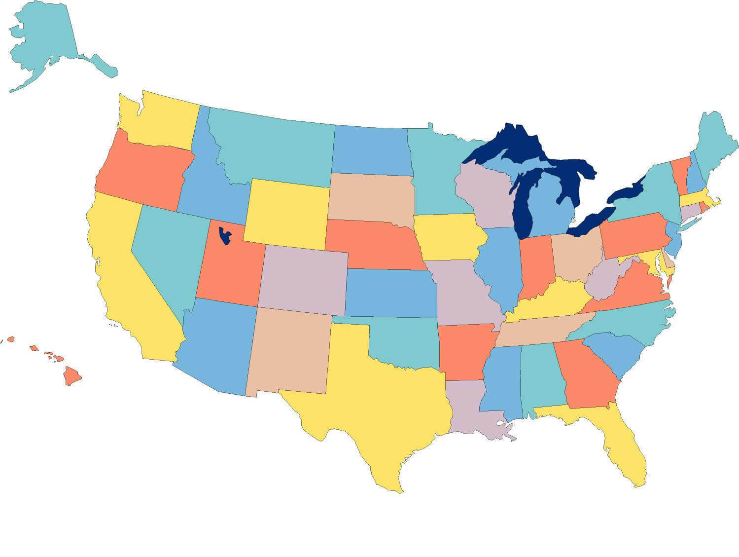 United States Empty Map