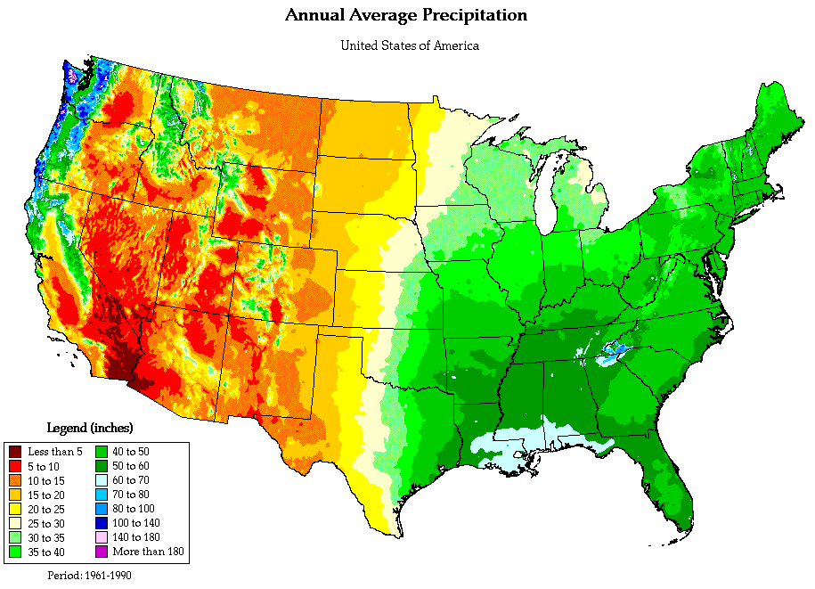 United States Precipitation Map