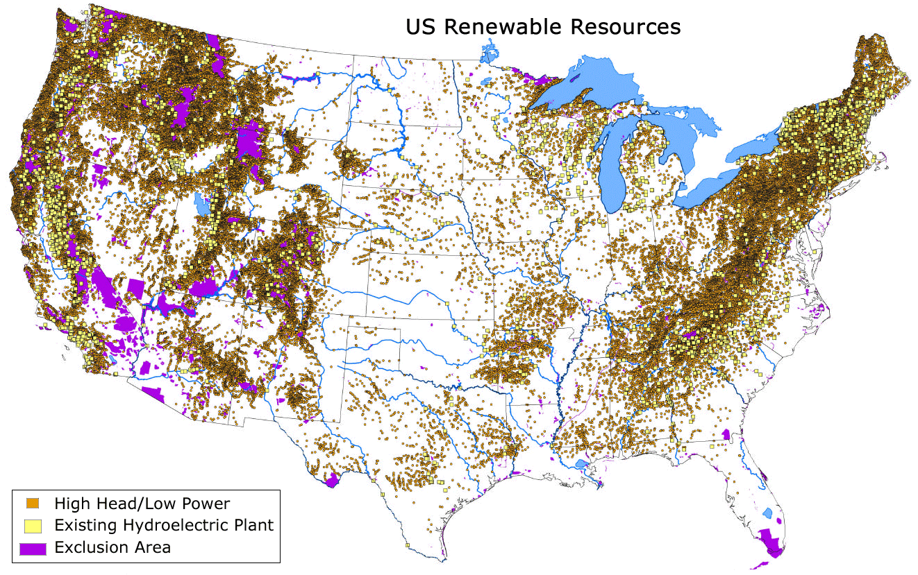 United States Renewable Resources Map