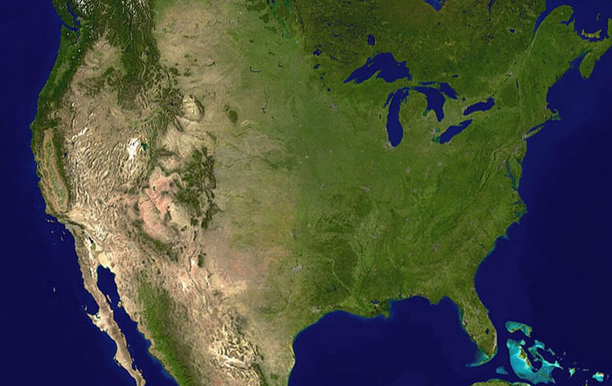 united states satellite image map