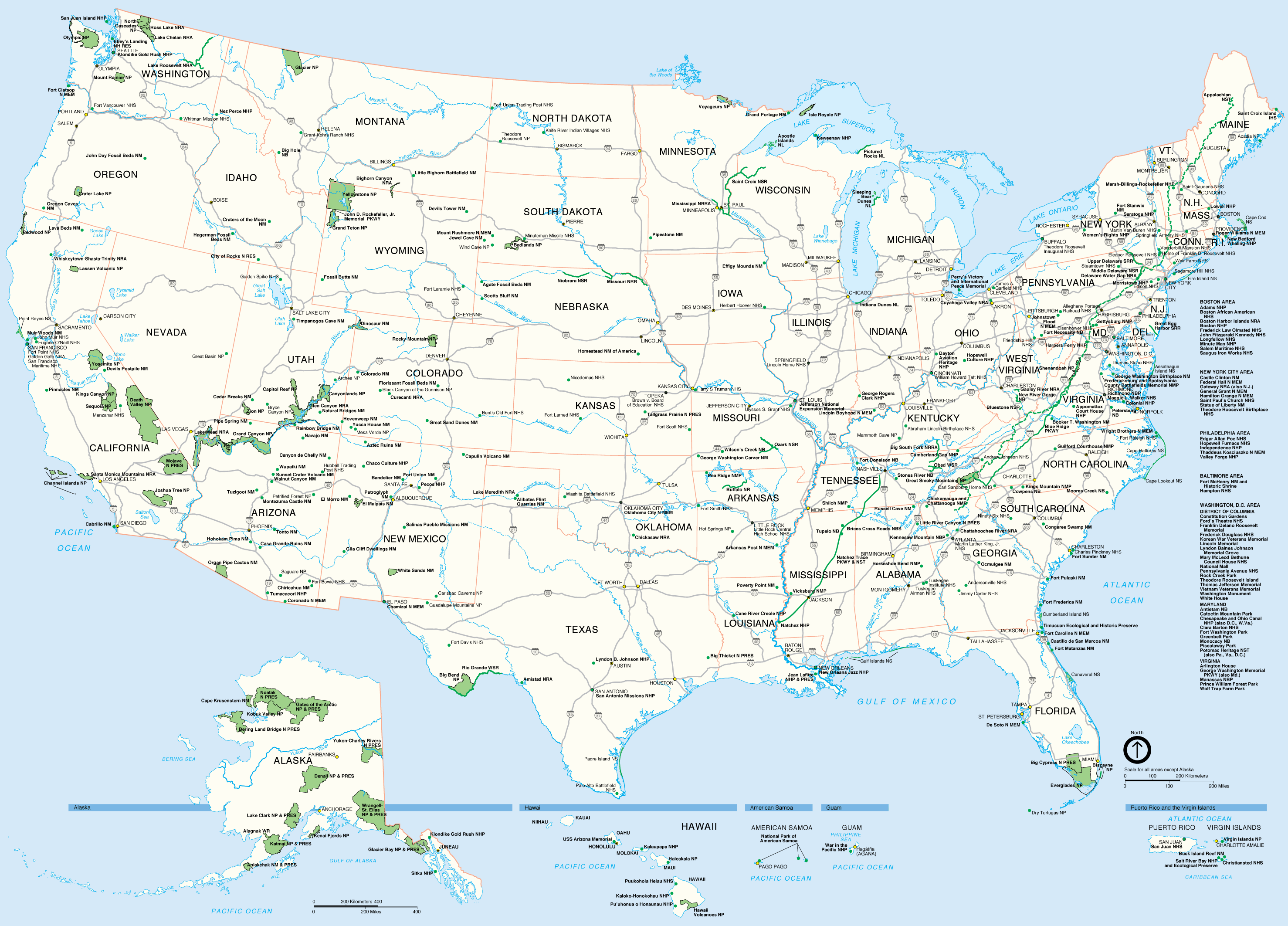US States Highways Map