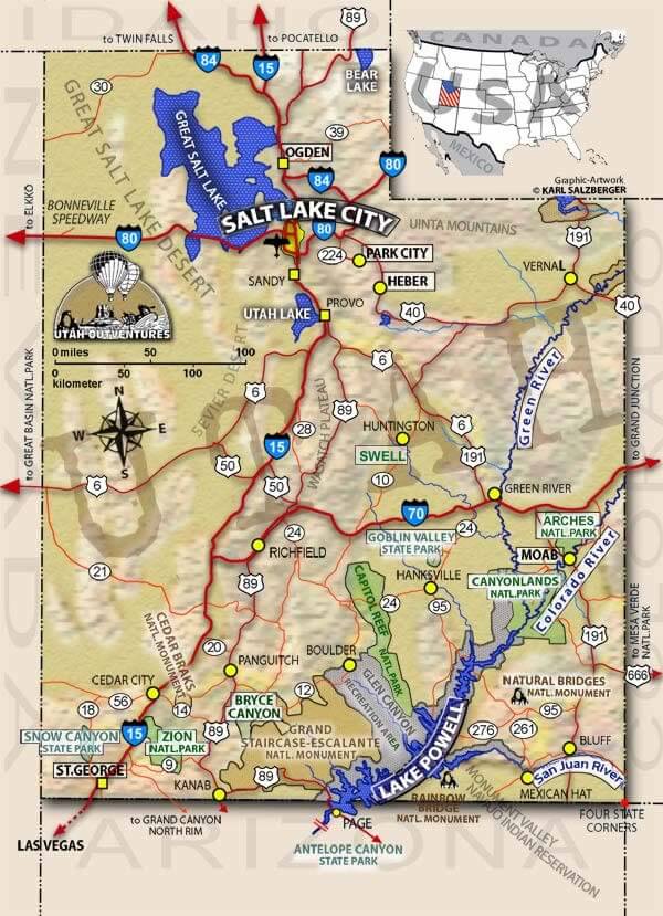 Utah route map