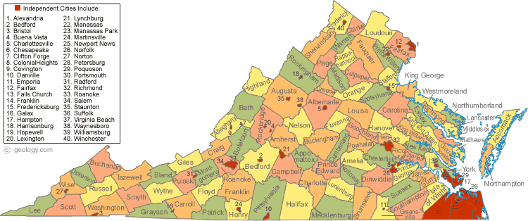 virginia county map