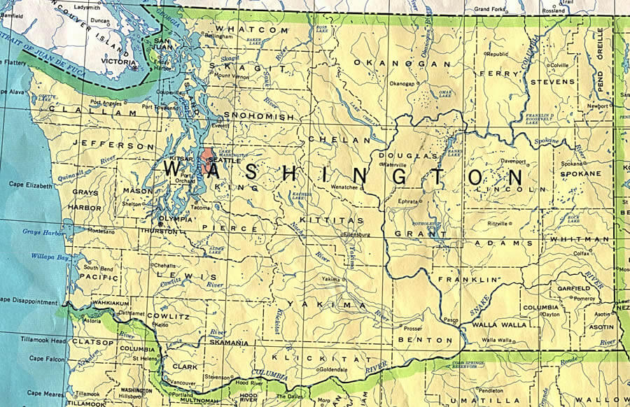 Washington Political Map