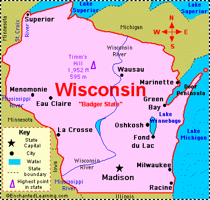 Wisconsin City Map