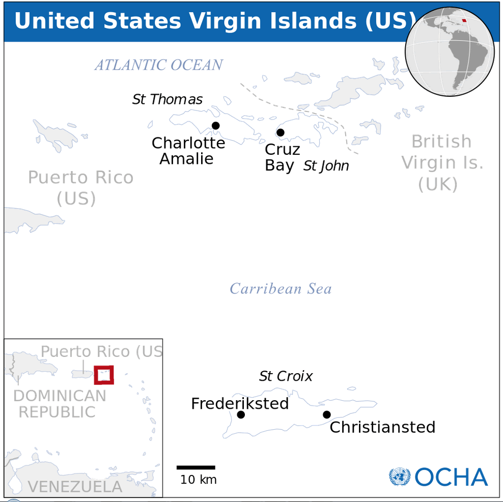 us virgin islands location map