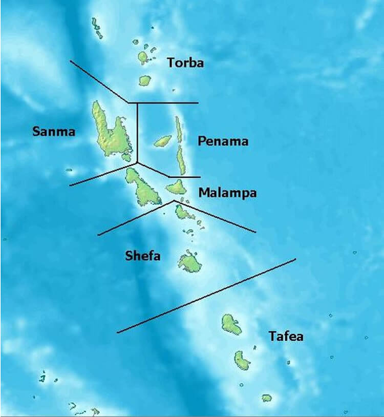 vanuatu provinces map