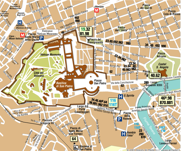 map vatican
