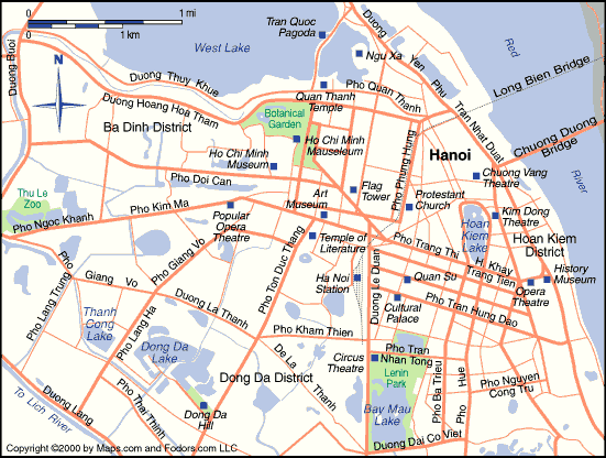 downtown map of hanoi