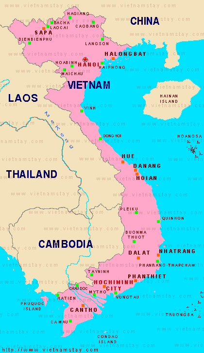 vietnam political map
