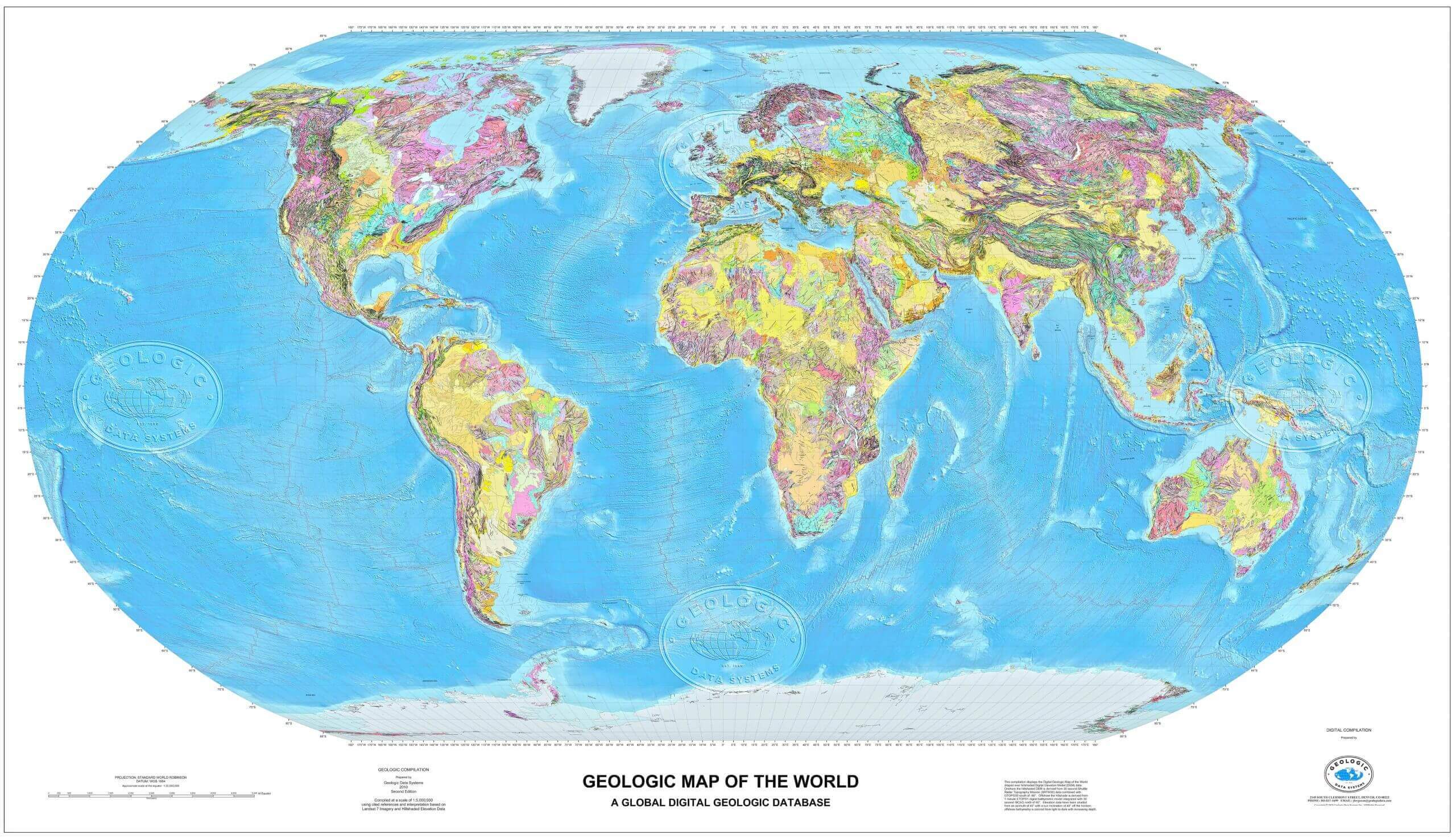 Large World geological map